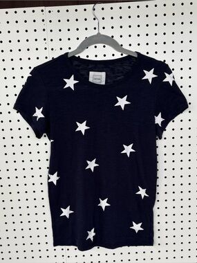 Reflex Woman’s Dark Blue Shirt with  White Stars Size Small